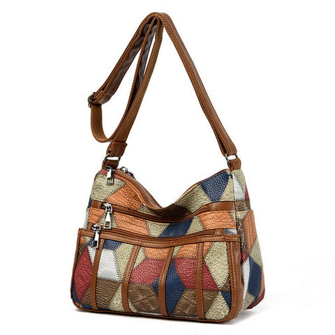 Retro PU Leather Multi-pockets Bag