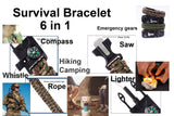 Multi-Function Outdoor Survival Bracelet