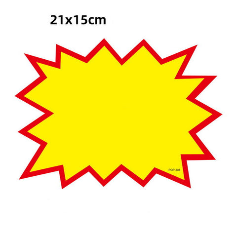 10pc Price Sign Cardboard 15x21cm