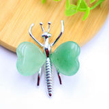 Heart-shaped Butterfly Gemstone-Aventurine