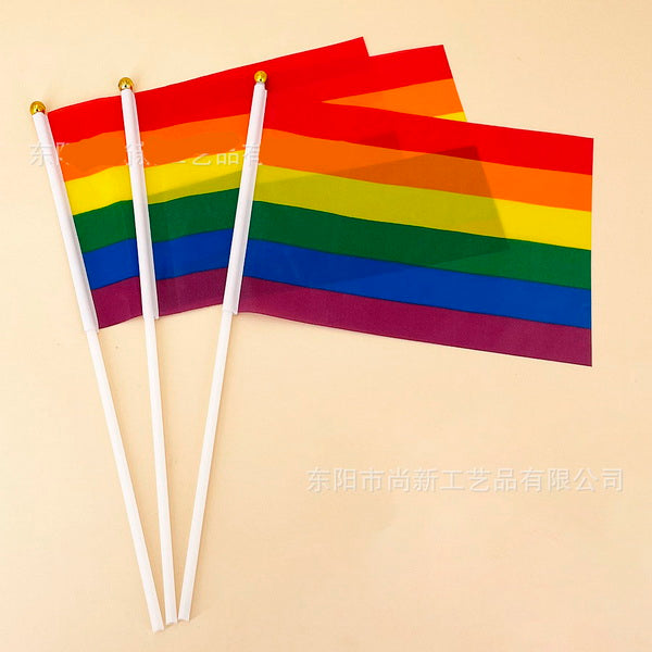 10 x LGBT Rainbow Flag 14×21cm
