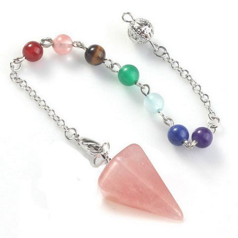 Pendulum Dowsing with Chakra Stone-Rose Quartz