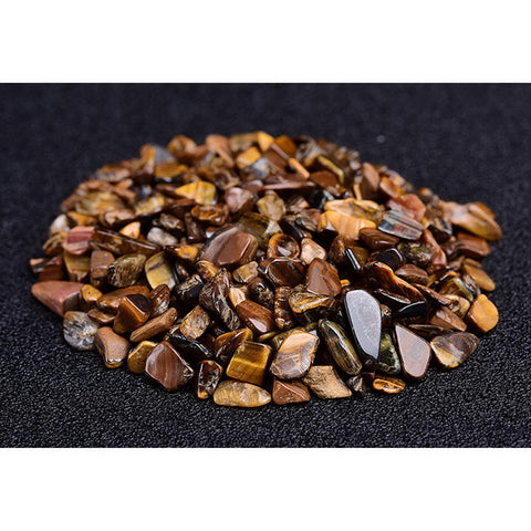 100g Natural Gemstone Chips-Tiger Eyes