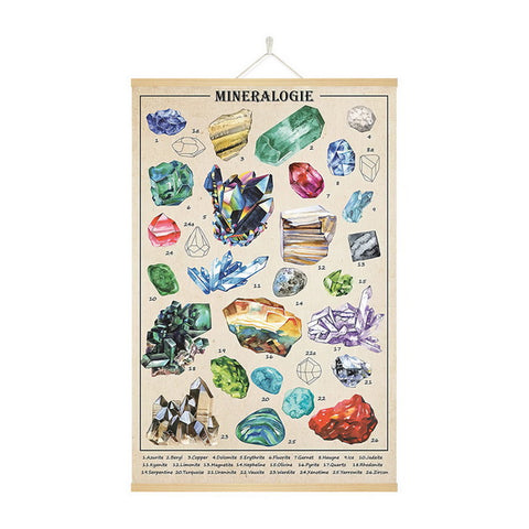 Vintage Mineral Specimens Poster