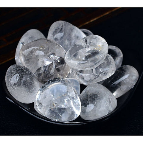 100g Natural Tumbled Gemstones-Clear Crystal