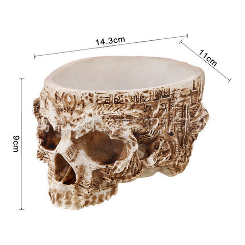 Skull Resin Pot