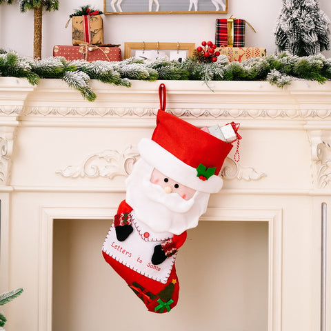 Large Christmas Wish letter to Santa Stocking 24x50cm