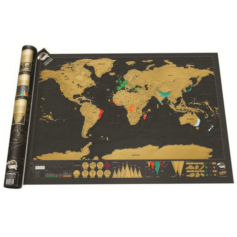 Scratch-off Visited Countries World Map Poster