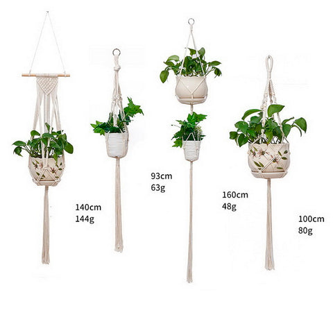 Pack of 4 Handmade Macrame Plant Hanger