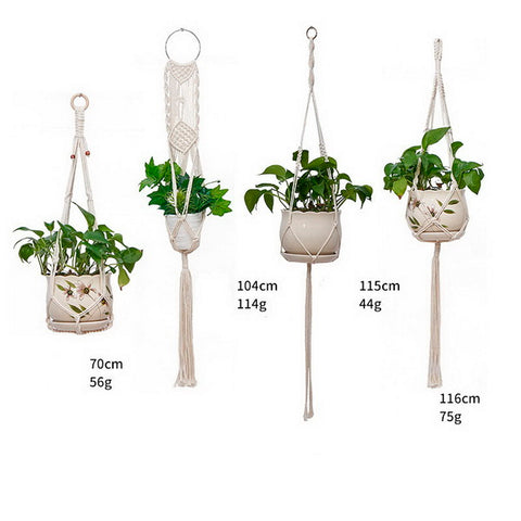 Pack of 4 Handmade Macrame Plant Hanger