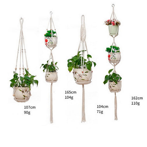 Pack of 4 Handmade Macrame Plant Hanger