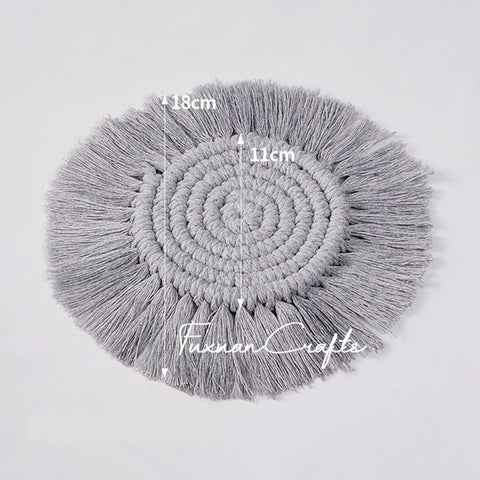Handwoven Boho Macarme Coaster