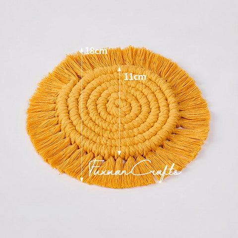 Handwoven Boho Macarme Coaster
