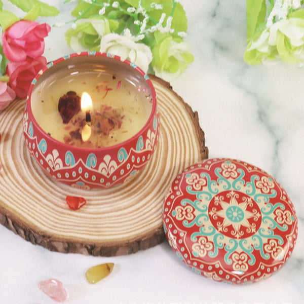 Candle with Dried Flower-Blood Orange