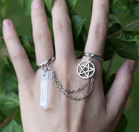 Crystal Witch Double Ring