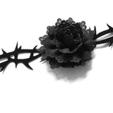 Black Rose Flower Choker Necklace