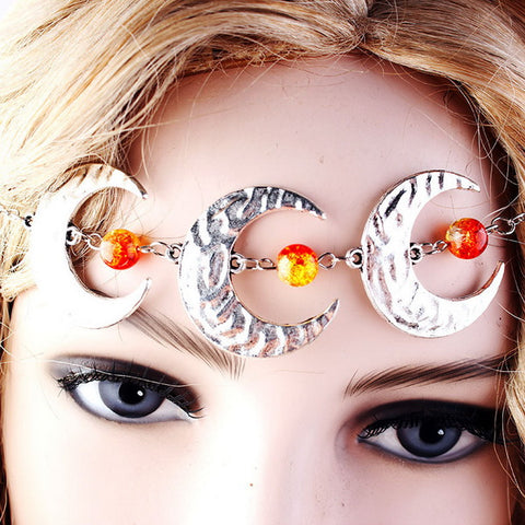 Headpiece Witch Hair Jewelry Moon Boho Pentagram