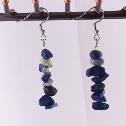 Gemstone Earrings-Lapis