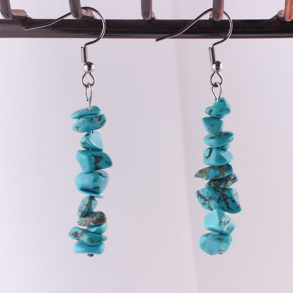 Gemstone Earrings-Turquoise