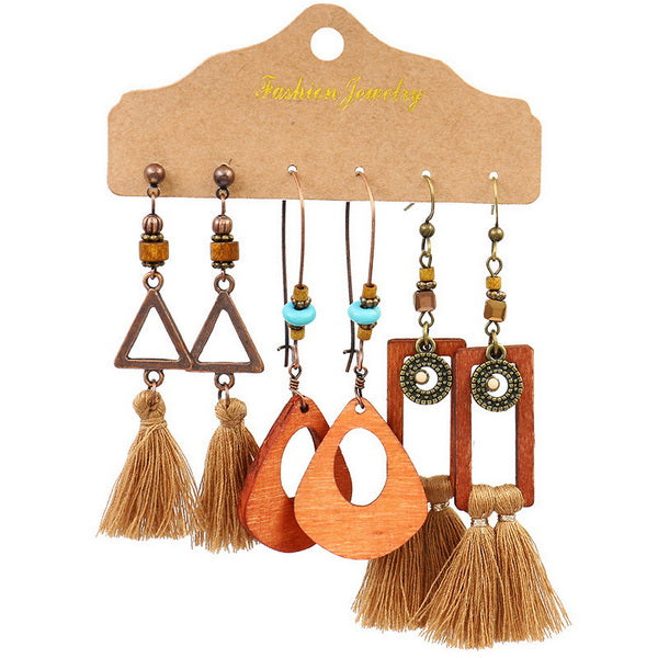 3 Pairs Boho Earrings