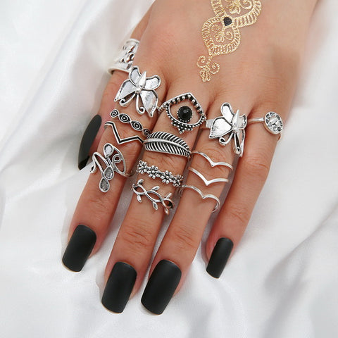 14pc Boho Rings