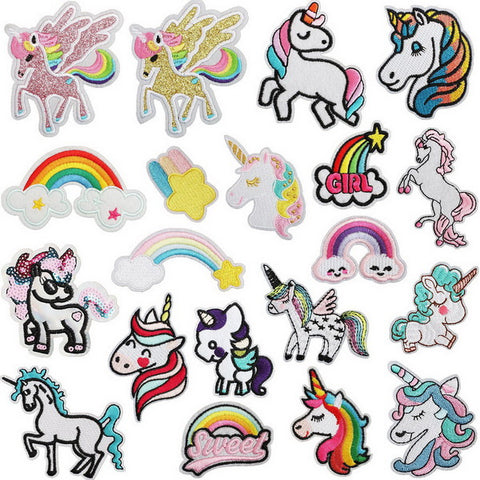 20pc Iron on Embroidery Patches