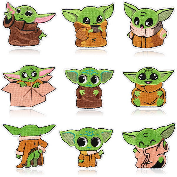 9pc Iron on Embroidery Patches