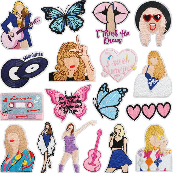 18pc Iron on Embroidery Patches