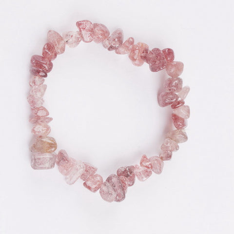 Gemstone Bracelet-Strawberry Quartz