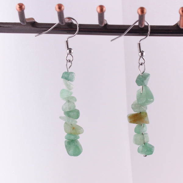 Gemstone Earrings-Aventurine