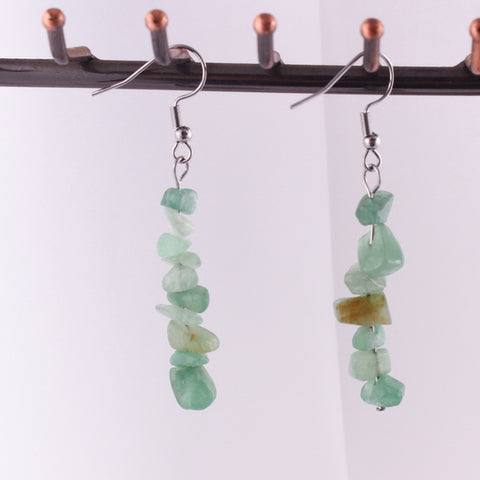 Gemstone Earrings-Aventurine