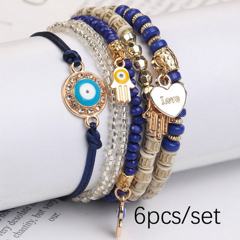 Hand Beaded Multi-Layer Boho Bracelet