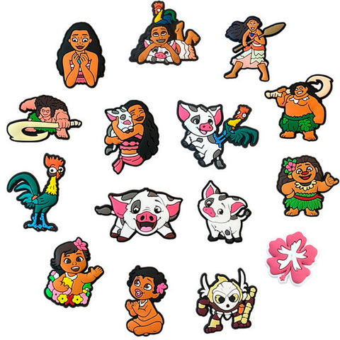 15pc Cartoon PVC Shoes Charms Decor For Croc