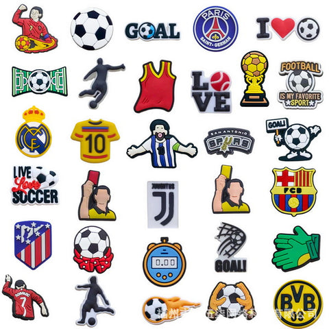 31pc Football PVC Shoes Charms Decor For Croc