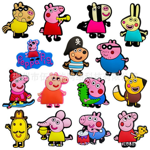 15pc Cartoon PVC Shoes Charms Decor For Croc
