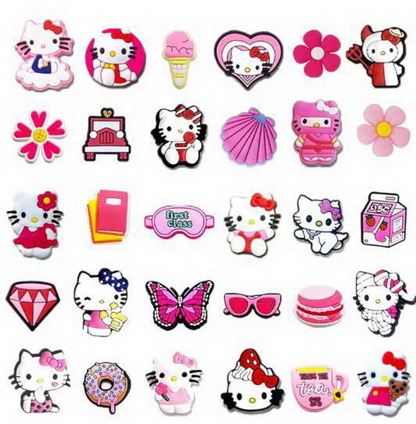 30pc Cartoon PVC Shoes Charms Decor For Croc