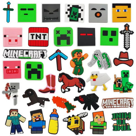 34pc Cartoon PVC Shoes Charms Decor For Croc
