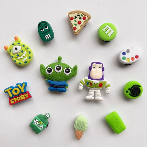 12pc Cartoon PVC Shoes Charms Decor For Croc