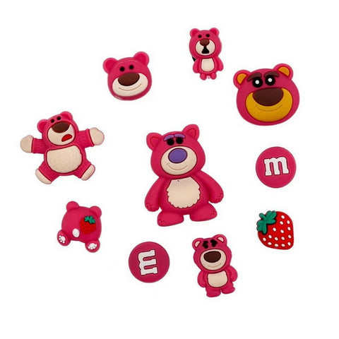 10pc Cartoon PVC Shoes Charms Decor For Croc