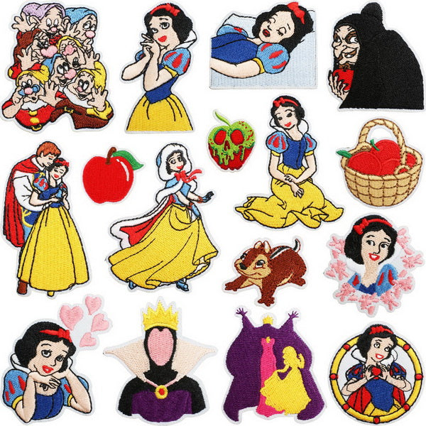16pc Iron on Embroidery Patches