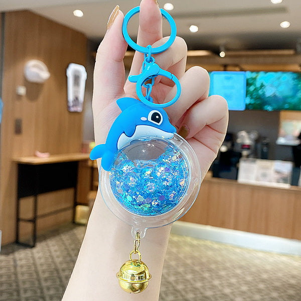 Keyring Floating Glitter