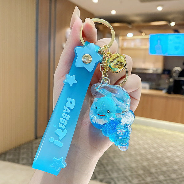 Keyring Floating Glitter
