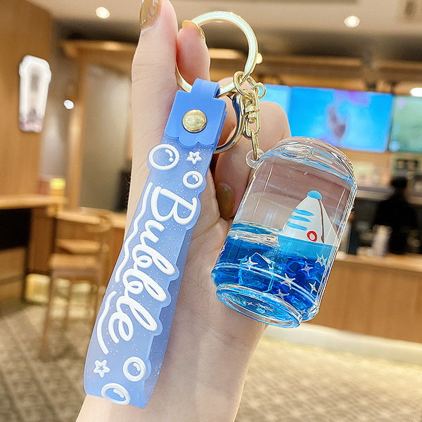 Keyring Floating Glitter
