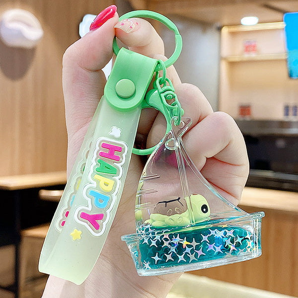 Keyring Floating Glitter