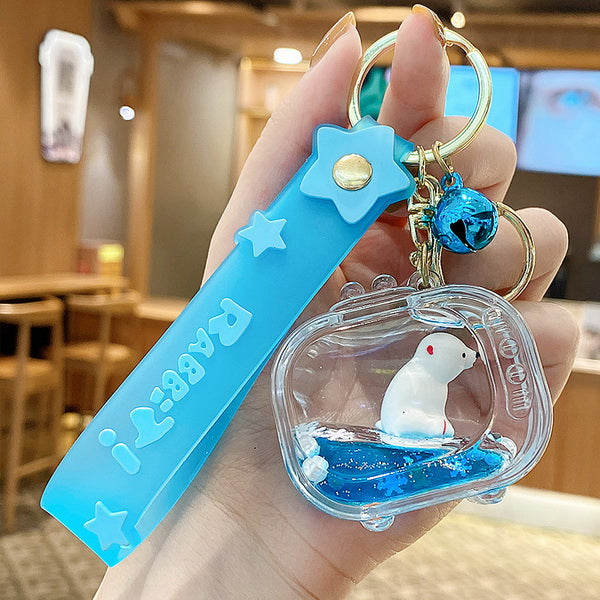 Keyring Floating Glitter