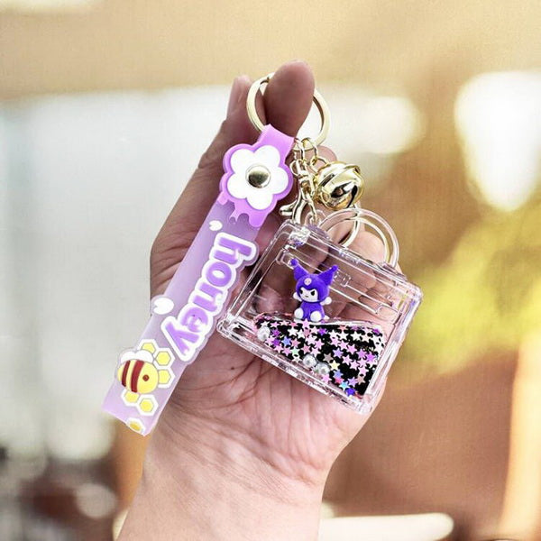 Keyring Floating Glitter