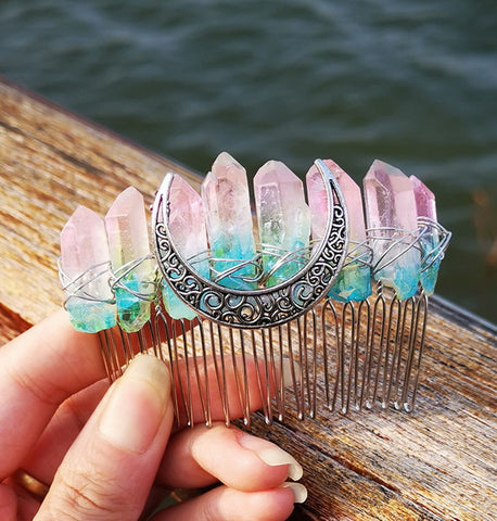Gemstone Hair Comb