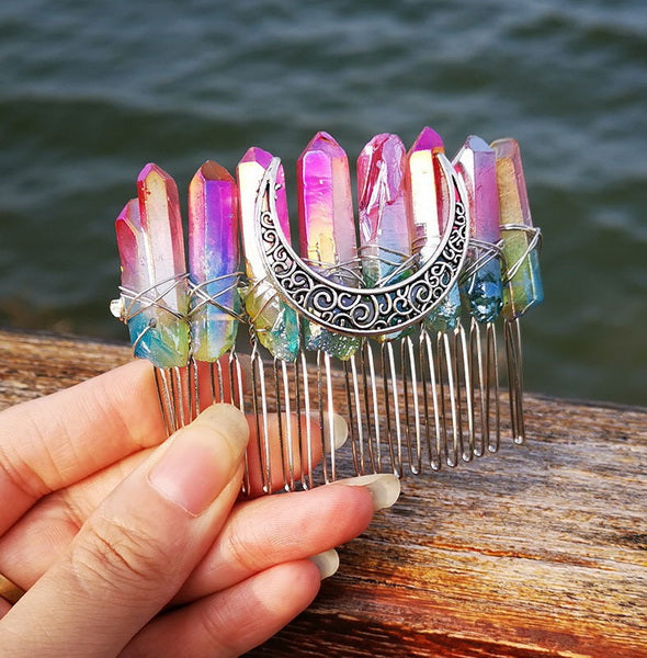 Gemstone Hair Comb
