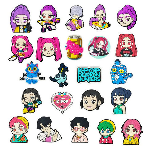 23pc Cartoon PVC Shoes Charms Decor For Croc