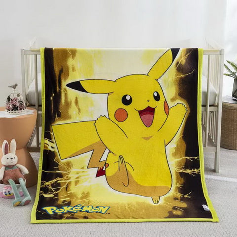 Wholesale Kids Pokemon Picachu Cartoon Plush Blanket 